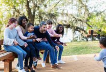 Blended families bonding as stepparents