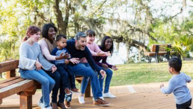 Blended families bonding as stepparents