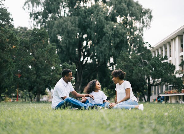 Co-parenting after divorce with parents and child