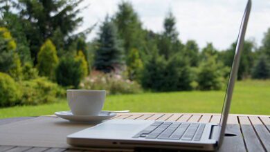 Healthy screen time habits calm scene
