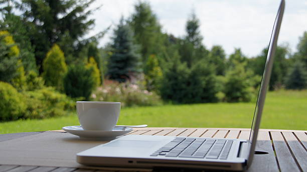 Healthy screen time habits calm scene