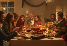 Family gatherings stress relief scene