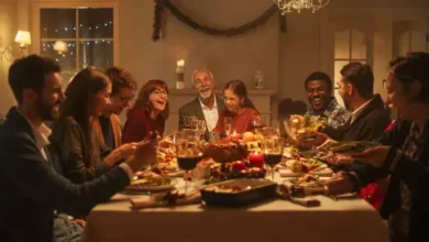 Family gatherings stress relief scene