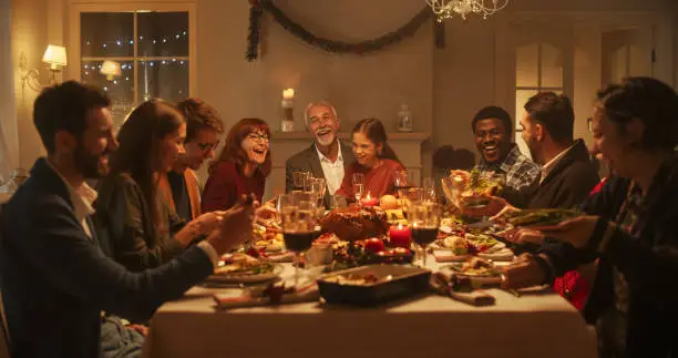 Family gatherings stress relief scene