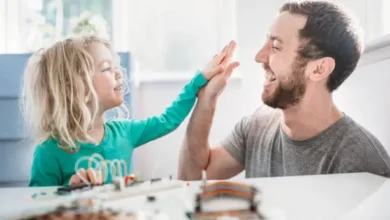 Positive reinforcement parenting with parent and child