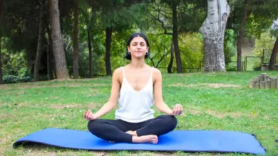 Stress relief before workout meditation