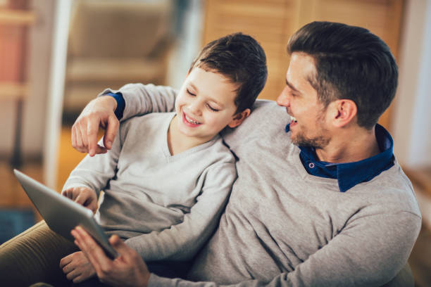 Screen time parenting with parent and child