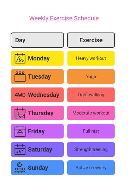 Weekly Recovery Plan Infographic