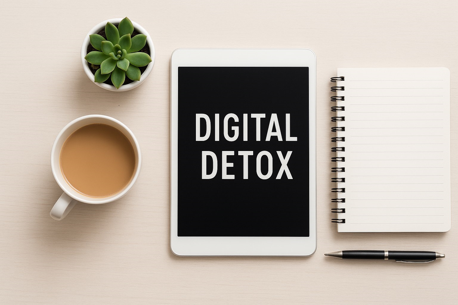 Self-care routine with digital declutter