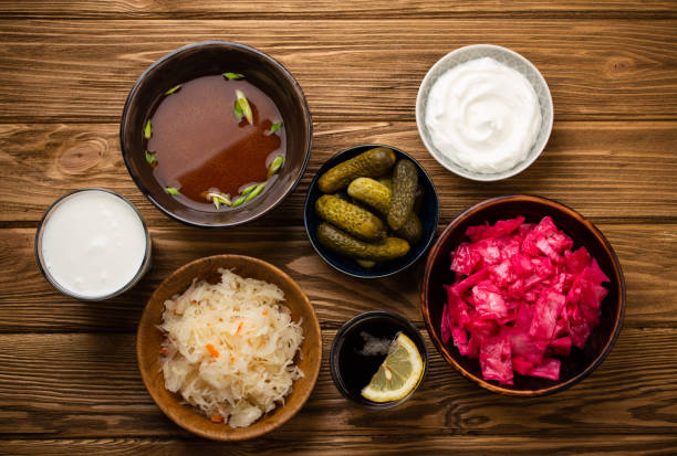 Fermented foods like kimchi and kefir