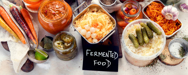 Best probiotic foods for gut health including kimchi, kefir, miso, and tempeh