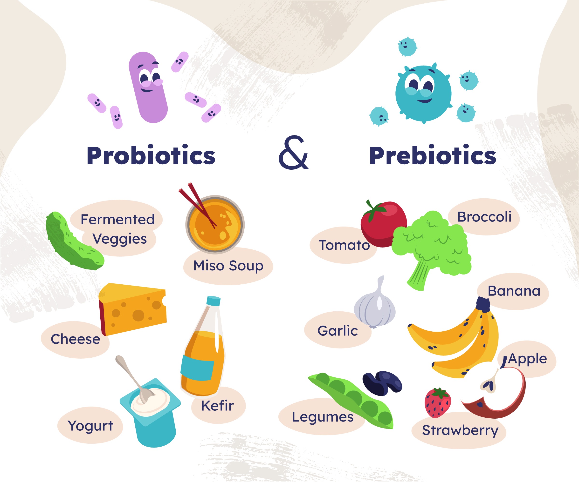 Best probiotic foods for gut health in a kefir-banana smoothie combo