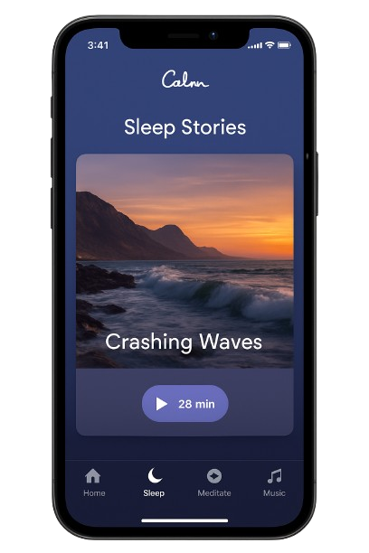 Calm app nature visuals in calm vs headspace 2025 comparison