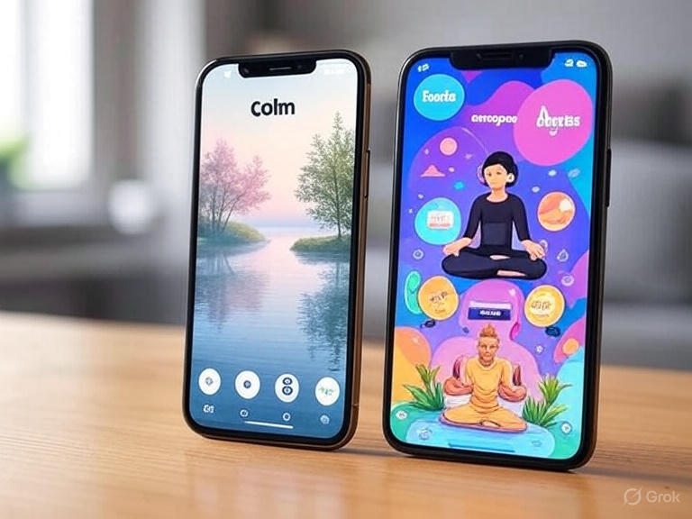 calm vs headspace 2025 app interfaces for mindfulness meditation