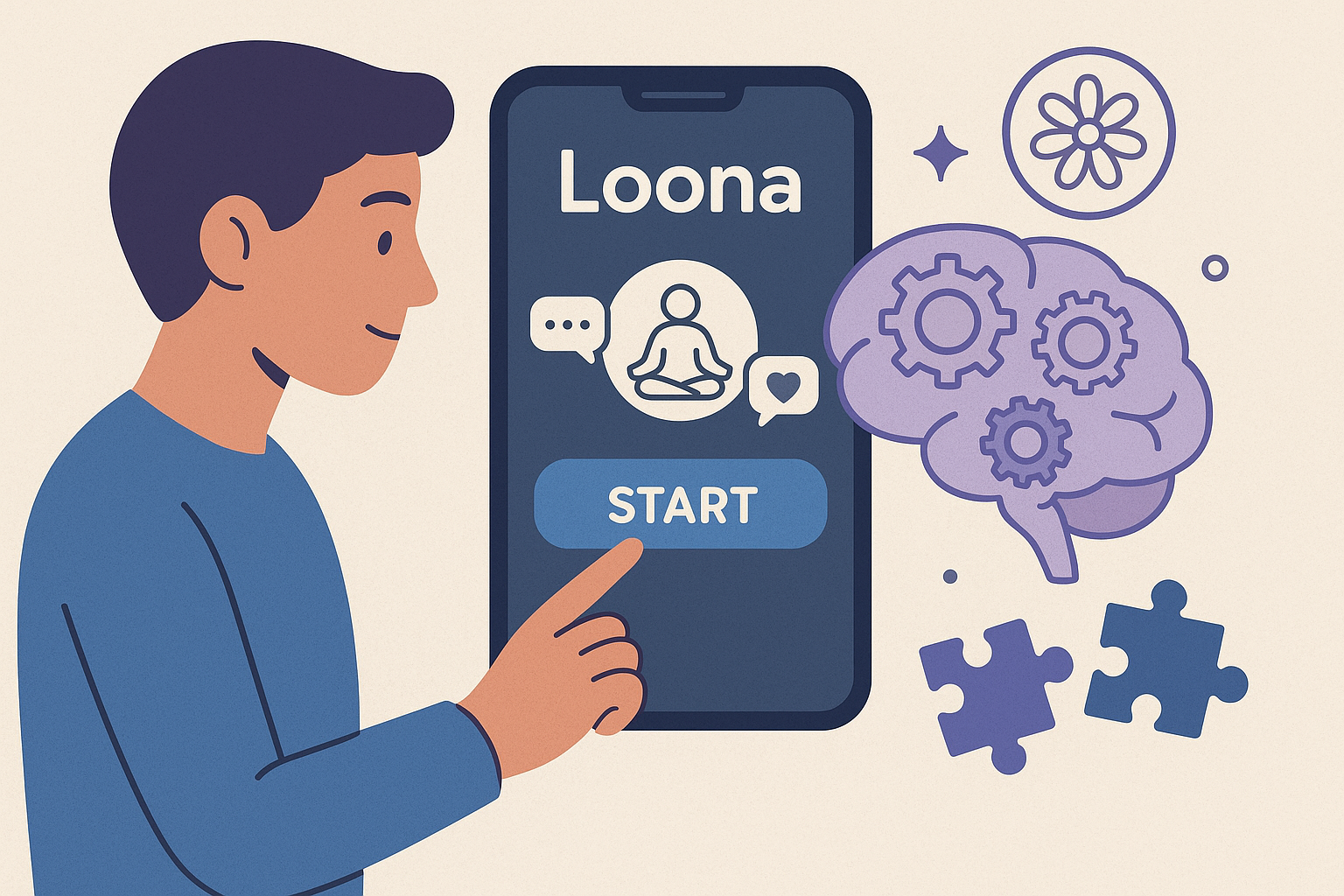 Calm vs Loona feature comparison infographic - sleep stories, pricing, meditation