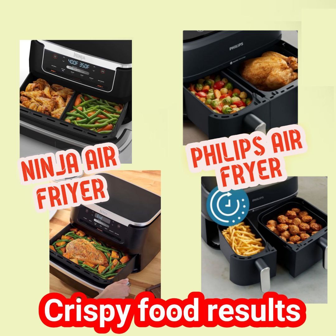 Crispy food comparison between Ninja and Philips air fryers